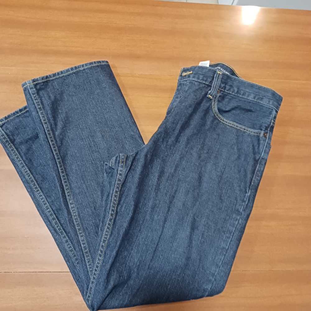 Roebuck Mens Jeans Vtg Dark Blue Wash Slim Straight Leg